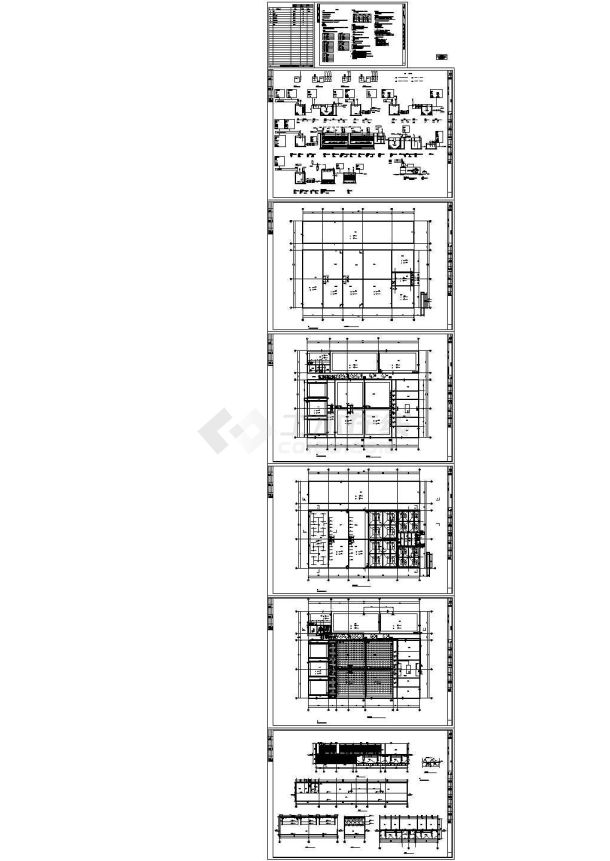 某显示器厂污水处理工程施工cad图，共七张-图一