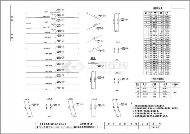 某特大桥30+110+30m钢管混凝土中承式提篮拱普通钢筋CAD设计图-图一