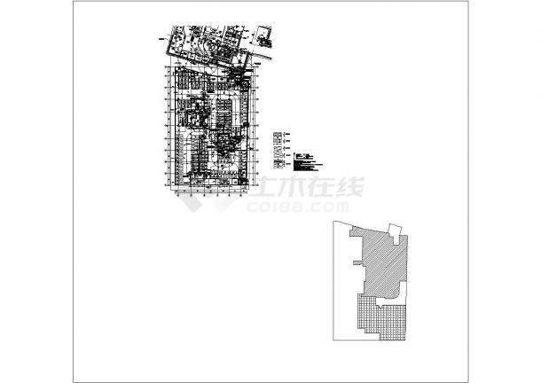 某杨浦区海定社区街坊办公地下二层平面图CAD构造节点图-图一