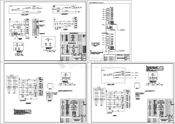 某高层住宅楼通风管道电气系统设计cad控制原理图（甲级院设计）-图二