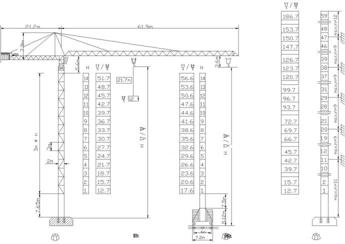 施工组织设计常用CAD图-塔吊._图1