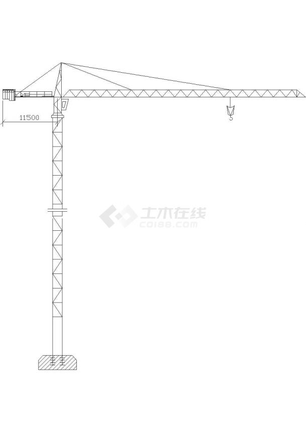 施工组织设计常用CAD图-塔吊.-图二