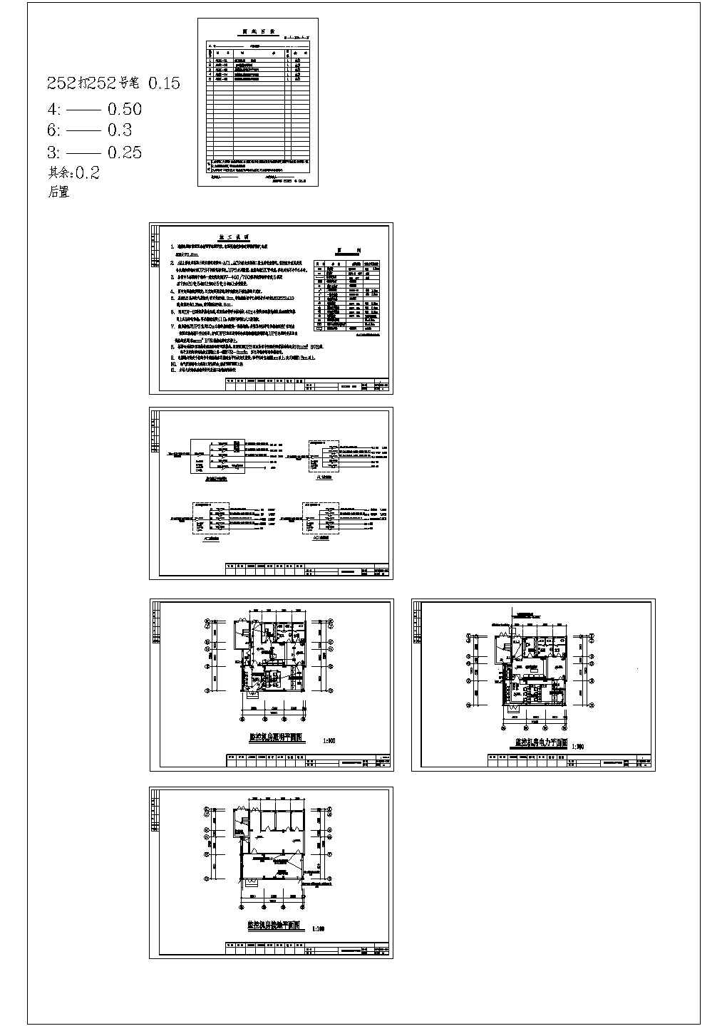 某地监控机房电气设计CAD施工图