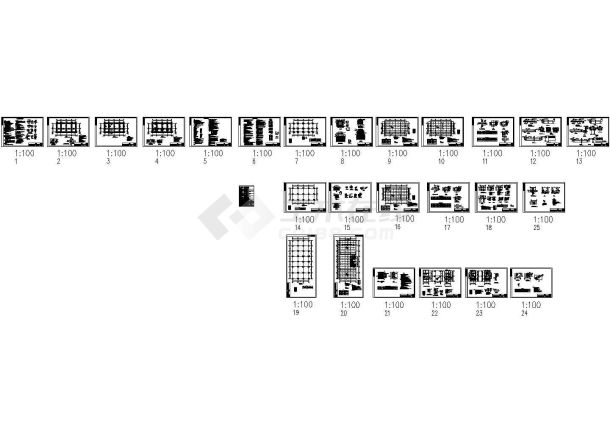 工业厂房扩建、新建建筑结构CAD图（含加层）-图二