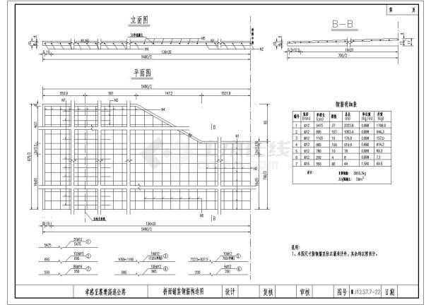 某净跨41m中承式等截面悬链线无铰拱桥桥面铺装钢筋CAD构造图-图一