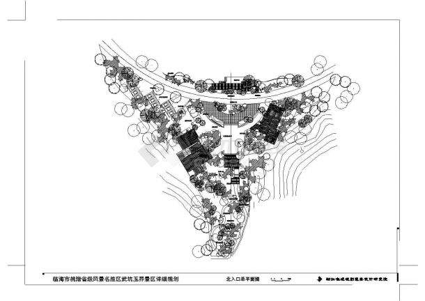 某风景名胜区景区入口处景点设计CAD图纸（共8张CAD图）-图二