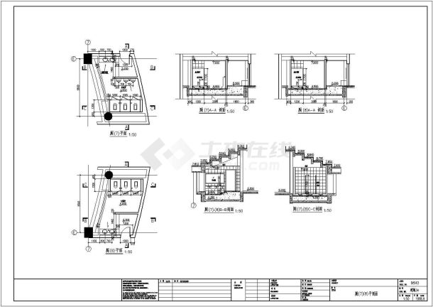 某影剧院CAD构造节点完整设计施工图-图一