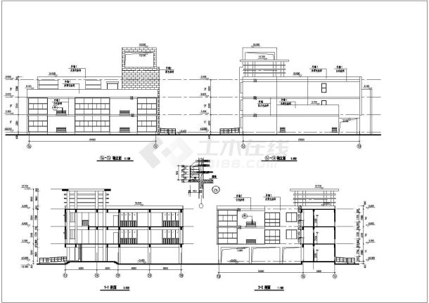 某幼儿园全套建筑CAD施工节点设计构造图-图二