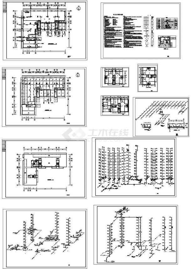 某住宅小区给排水全套施工图纸设计，含给水、排水、消防及施工总说明-图二