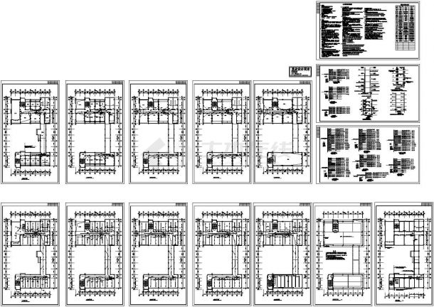 办公楼设计_五层办公楼电气施工cad图(含强电平面图，共十五张)-图一