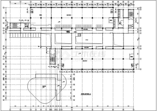 某大学图书馆建筑CAD设计完整节点方案-图一