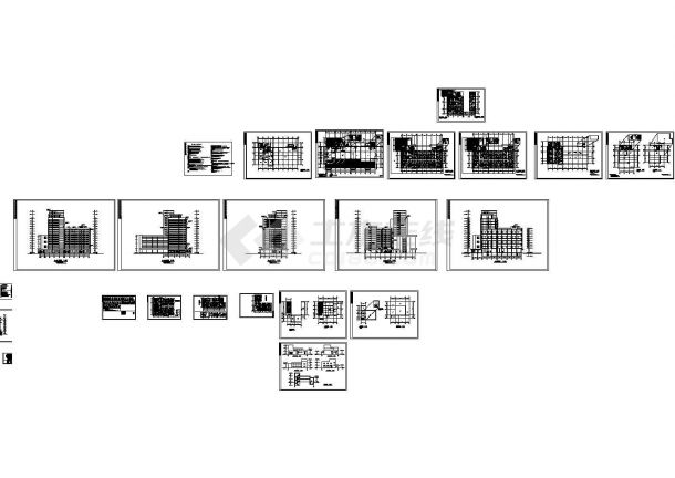 某十三层宾馆建筑施工图 （含施工设计说明）-图一