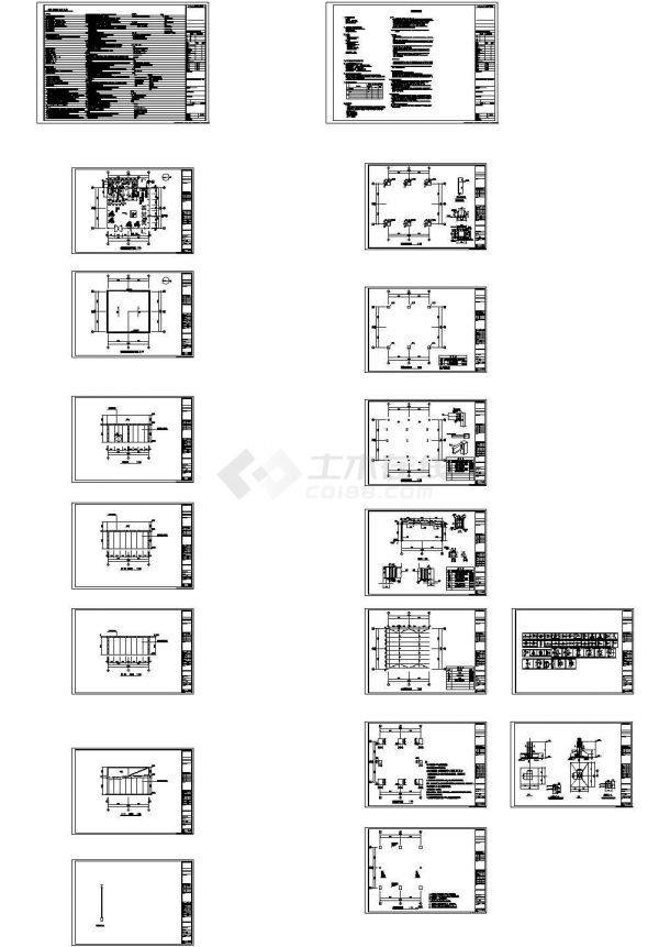 某三层欧式风格售楼中心建筑施工图（含钢结构设计说明）-图一