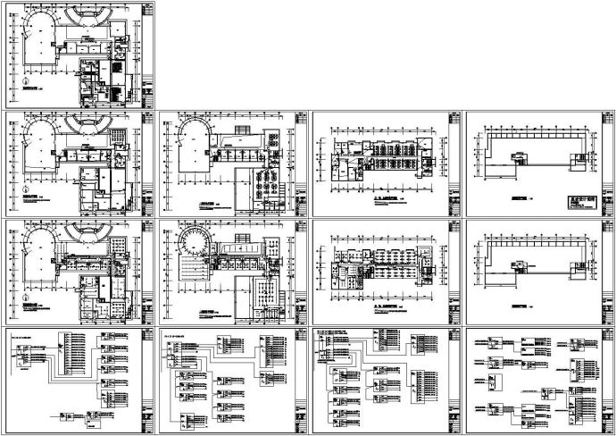 五层办公大楼电气施工cad图(含照明平面图，共十三张)_图1