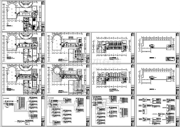 五层办公大楼电气施工cad图(含照明平面图，共十三张)-图二