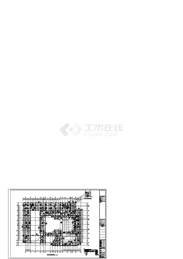 泰州某3层剧院结构施工设计图-图一