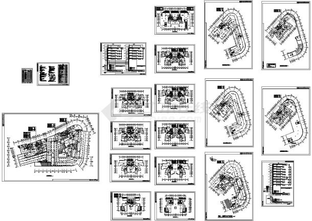 某18层商住楼电气施工cad图(含消防平面图，共十九张)-图一