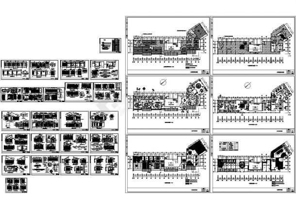 某地区经典商业中式餐厅建筑设计方案施工CAD图纸-图一