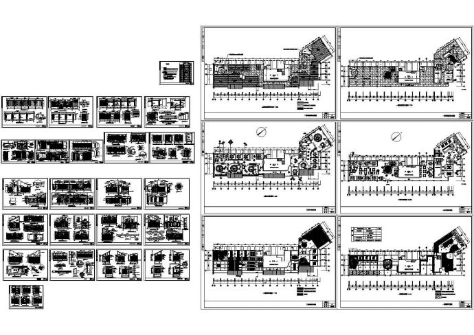 某地区经典商业中式餐厅建筑设计方案施工CAD图纸_图1