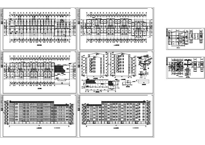 某地区经济适用房多层住宅楼建筑设计方案施工CAD图纸_图1