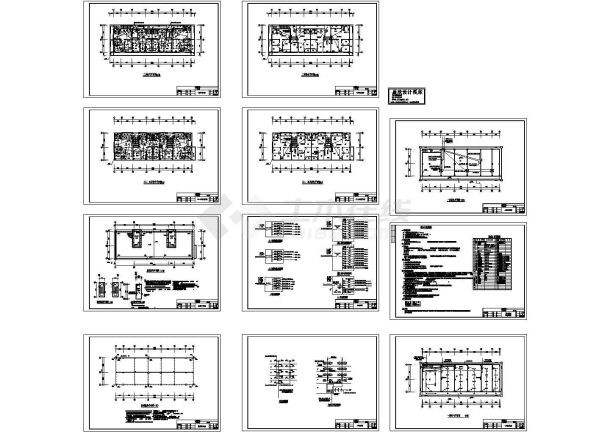 某综合楼电气施工图11张cad图纸-图二