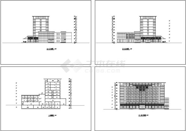 某地区大型商用星级酒店建筑全套设计方案施工CAD图纸-图一