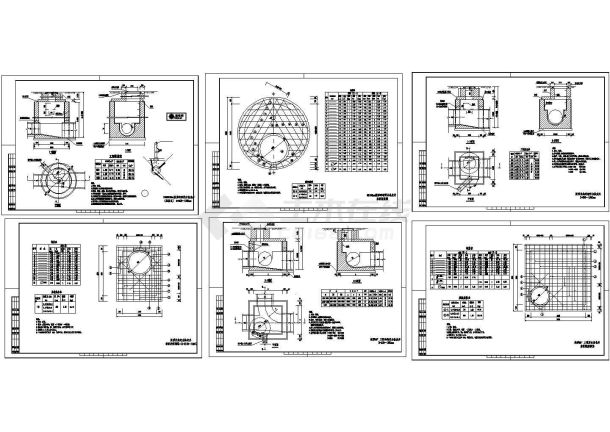 某公司自主设计标准污水井施工cad图纸-图一