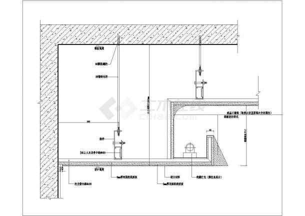 某天花CAD节点全套完整构造图-图二