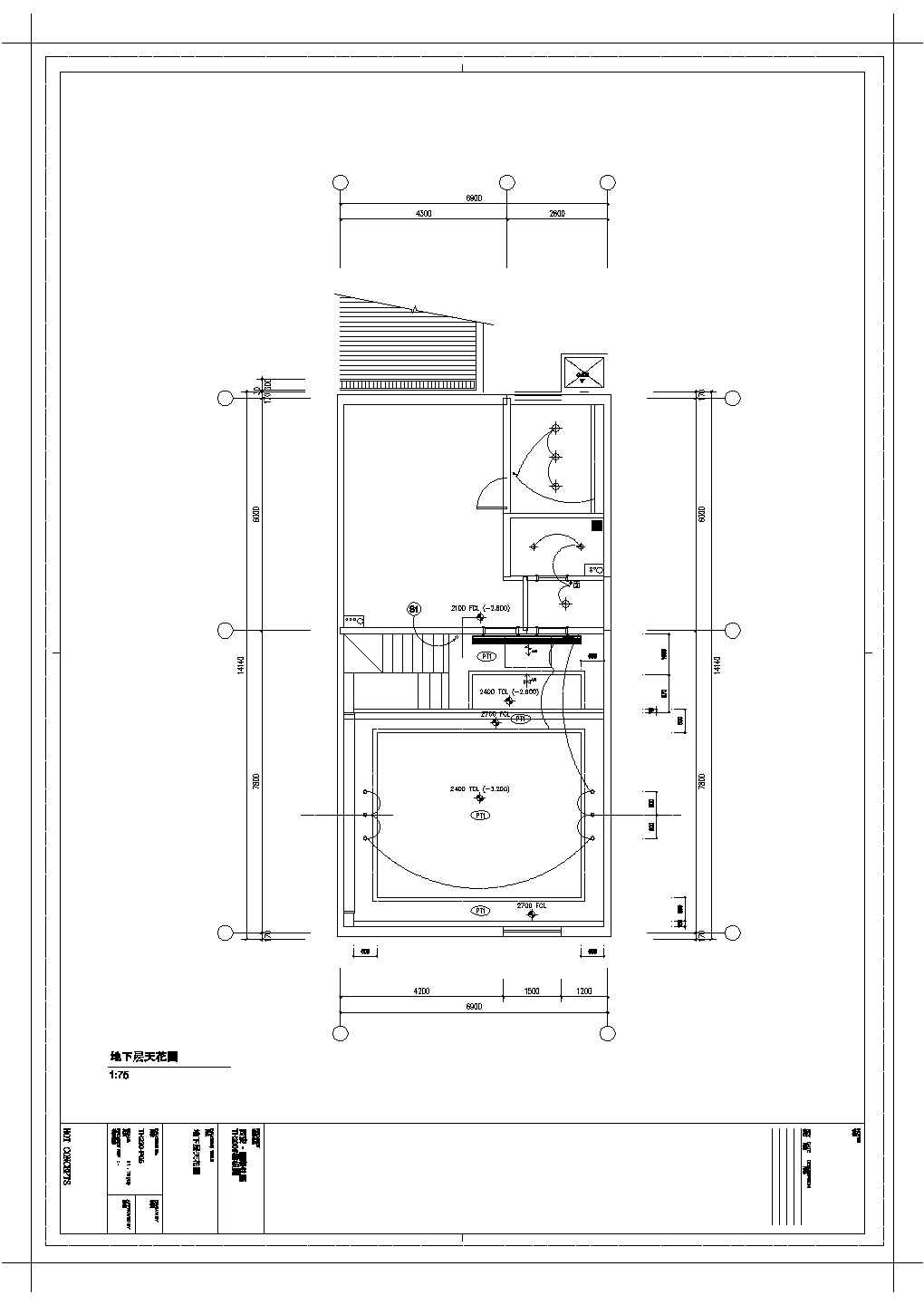 某西安中海别墅样板间CAD设计完整构造施工图