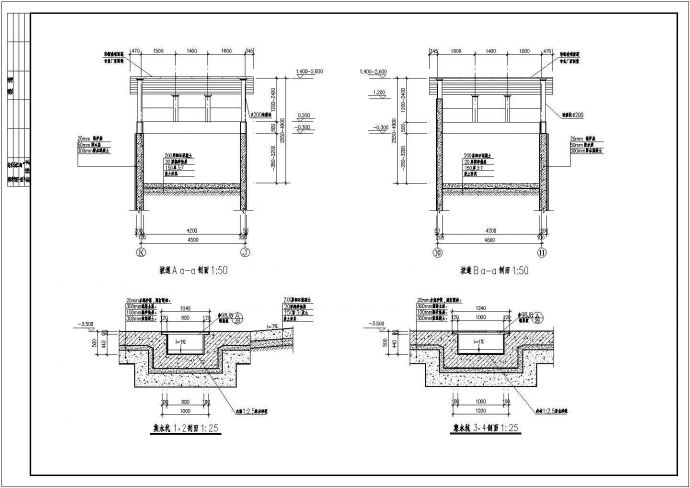 某家和小区车库CAD设计构造完整节点平面及详图_图1
