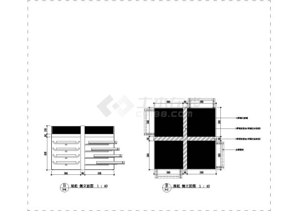 某南京品牌店CAD完整构造设计建筑施工图大样图-图二