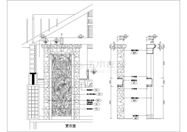 某海口新世界会所CAD大样完整构造设计施工图-图一