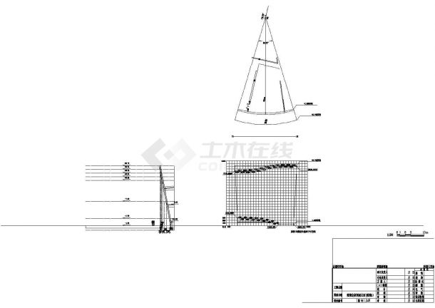 某夹层扇型博物馆扩大工程建筑初步设计CAD方案图平立剖-图二