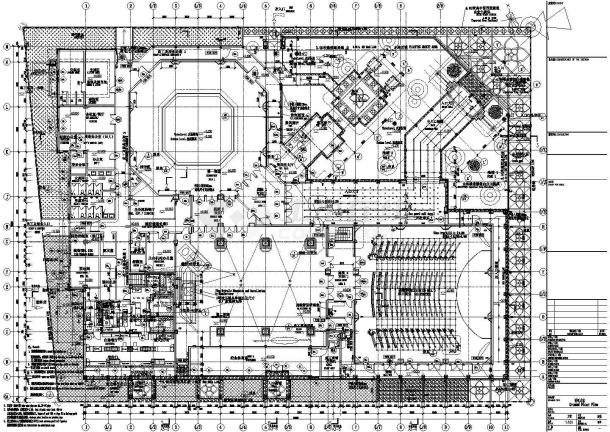 某2241.86平米展览展馆建筑CAD方案设计图一层平面图-图一