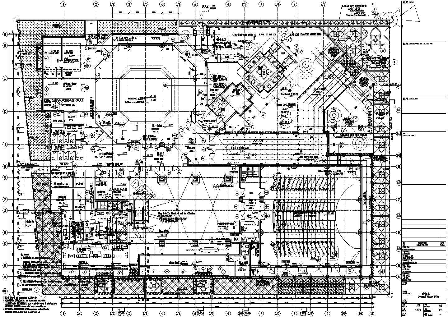 某2241.86平米展览展馆建筑CAD方案设计图一层平面图