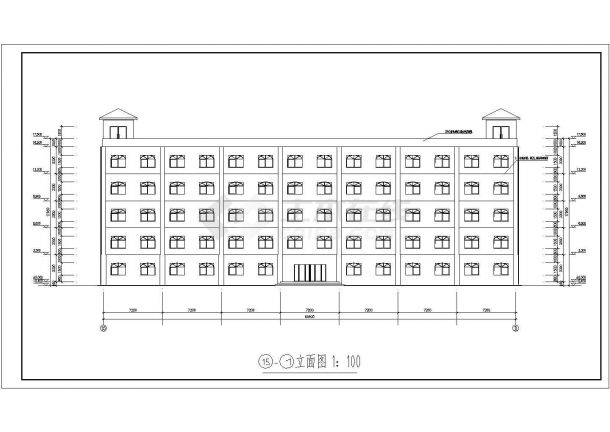 某3600平米大连大学研究生公寓设计CAD建筑图与结构图-图二
