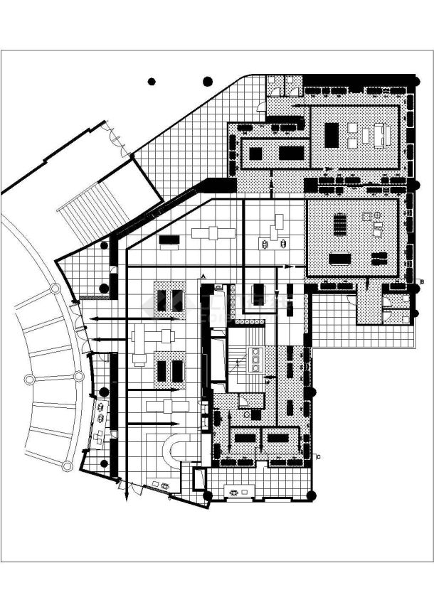 某大型服装展厅CAD完整节点构造设计施工图-图二