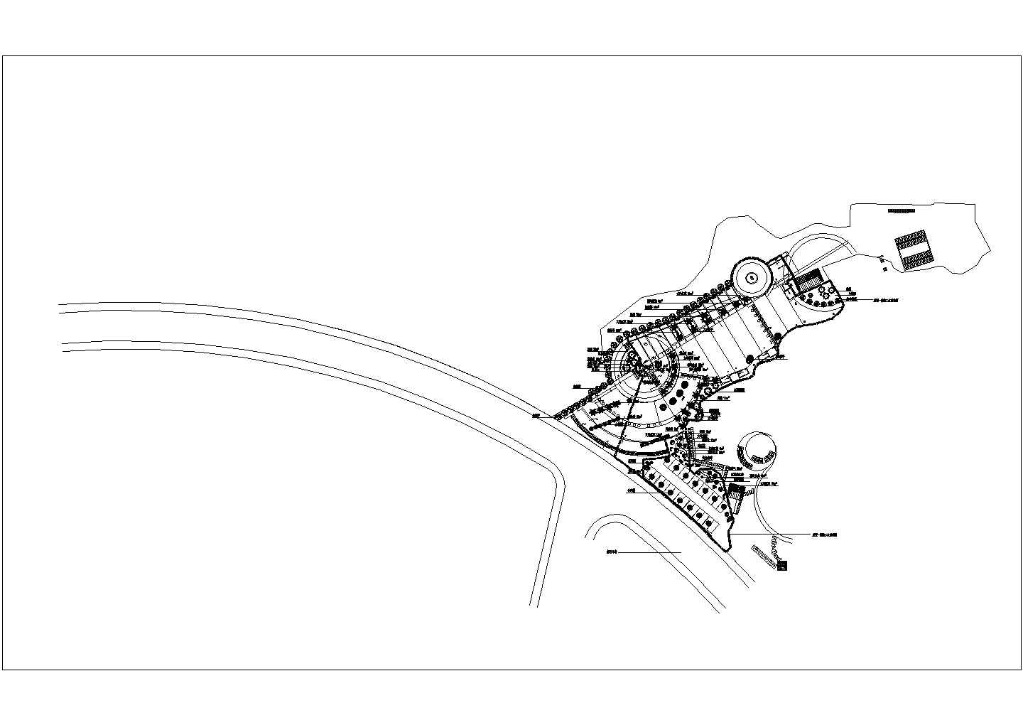 某公园设计施工CAD完整节点构造总图平面