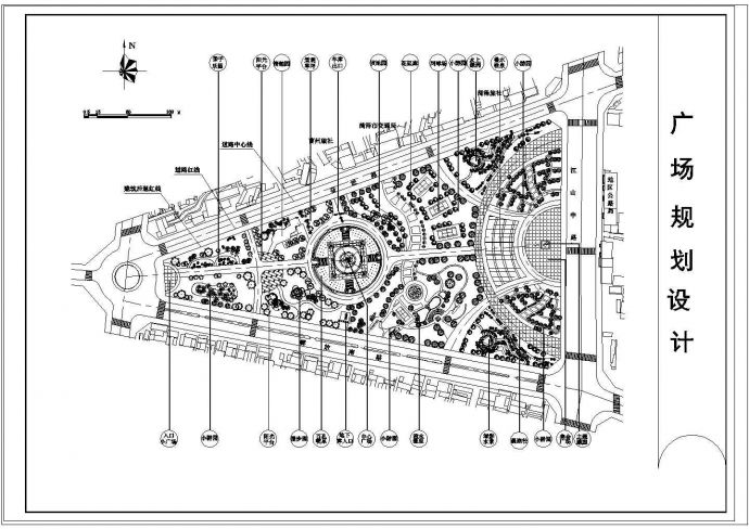 某广场设计作业CAD节点完整平立剖_图1