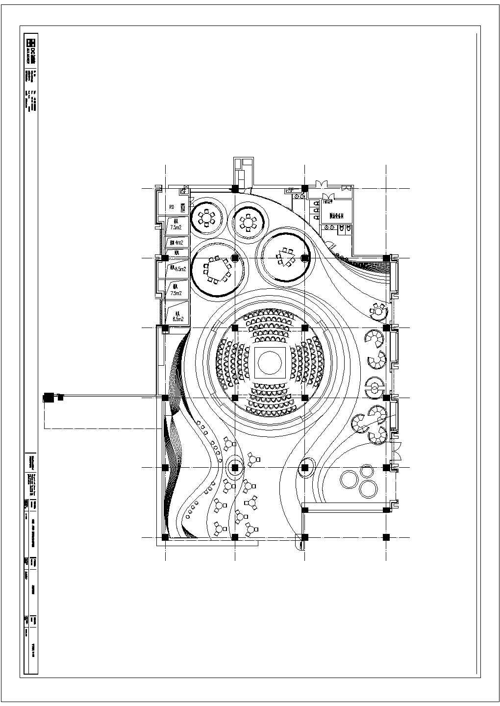 某天津腾讯咖啡馆CAD完整节点构造设计平面图