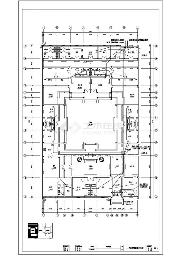 某中式四合院全套施工图配电CAD构造节点图纸-图二