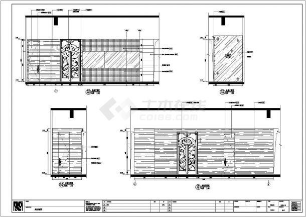 广州某海鲜酒家设计深化CAD公卫走廊施工图-图二