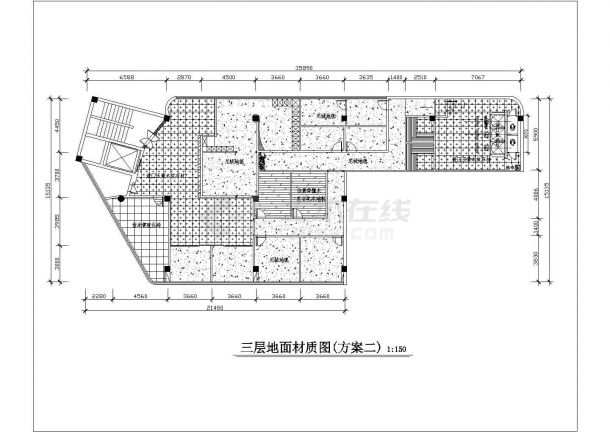 某大华美容院CAD节点剖面构造设计施工图-图一