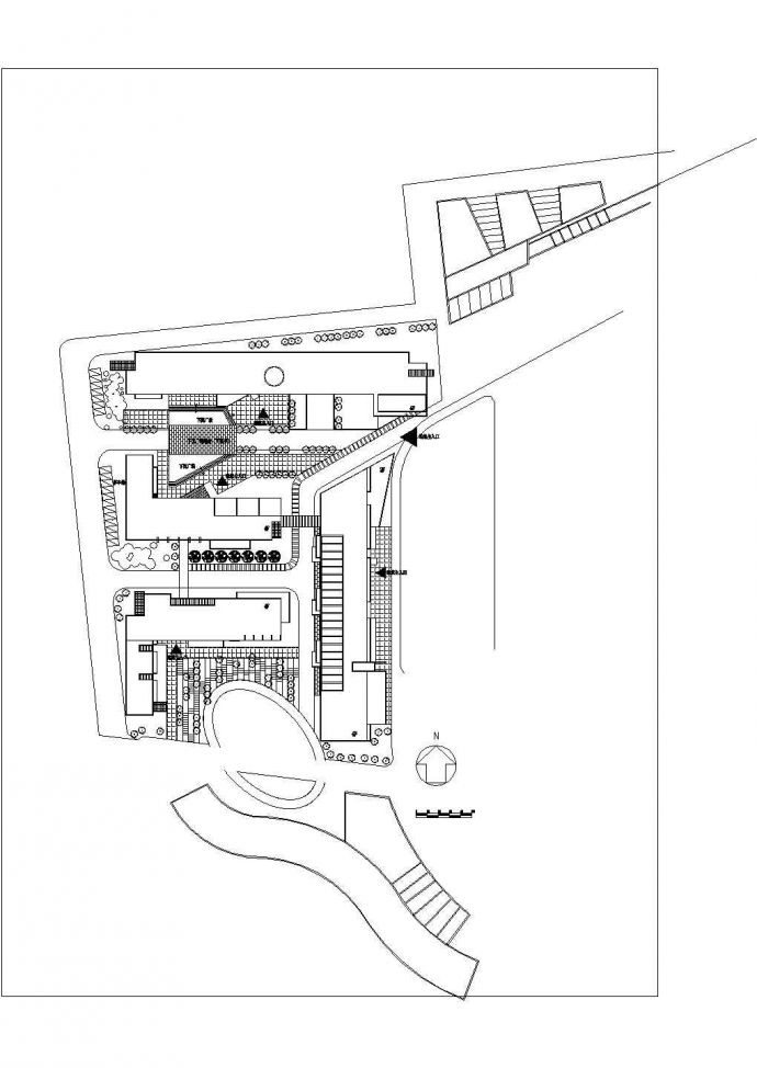 某校园规划与建筑单体CAD大样详细完整设计_图1