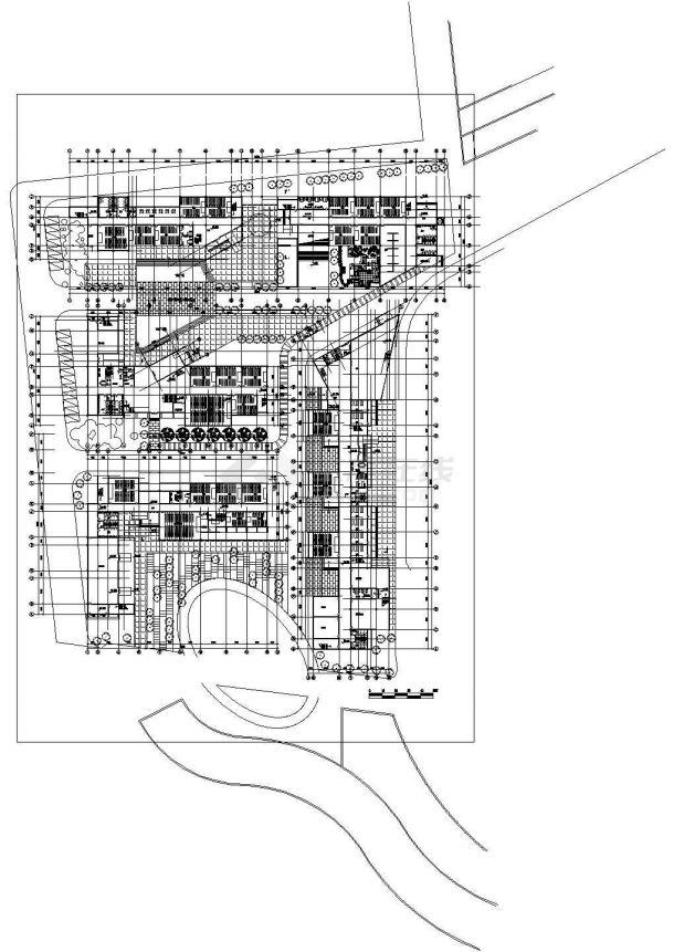 某校园规划与建筑单体CAD大样详细完整设计-图二