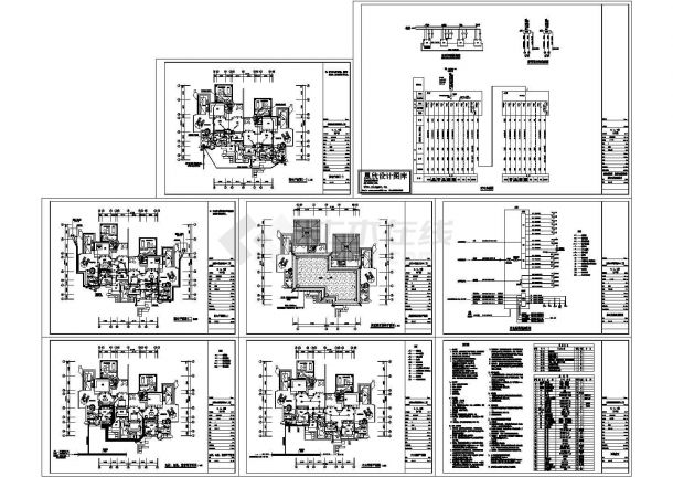 上海浦东区某高档SPA温泉酒店电气设计CAD施工图-图一