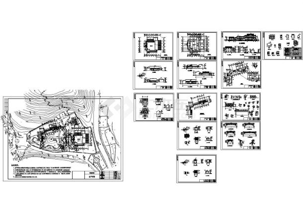 某地区梦草园园林建筑设计CAD全套图纸-图一