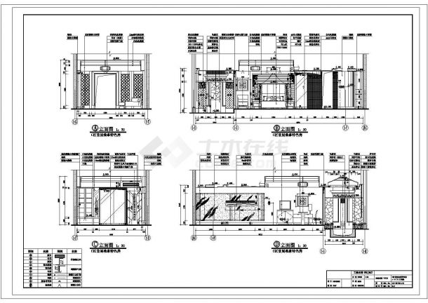 某桑拿特色房酒店桑拿区各包房设计CAD装修图-图二