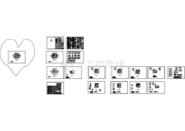 五层框架私人住宅结构施工设计图-图一