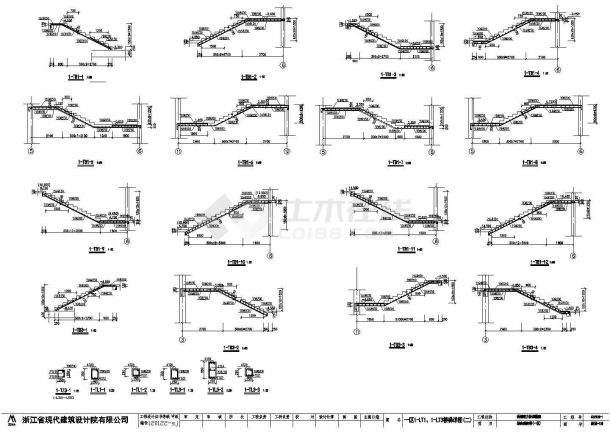 某扬州南方医院一区楼梯CAD构造完整节点设计图-图二